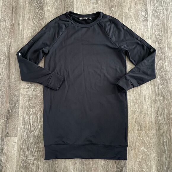Athleta Black Snappy Long Sleeve Tunic Dress - Size: Small - Picture 10 of 11